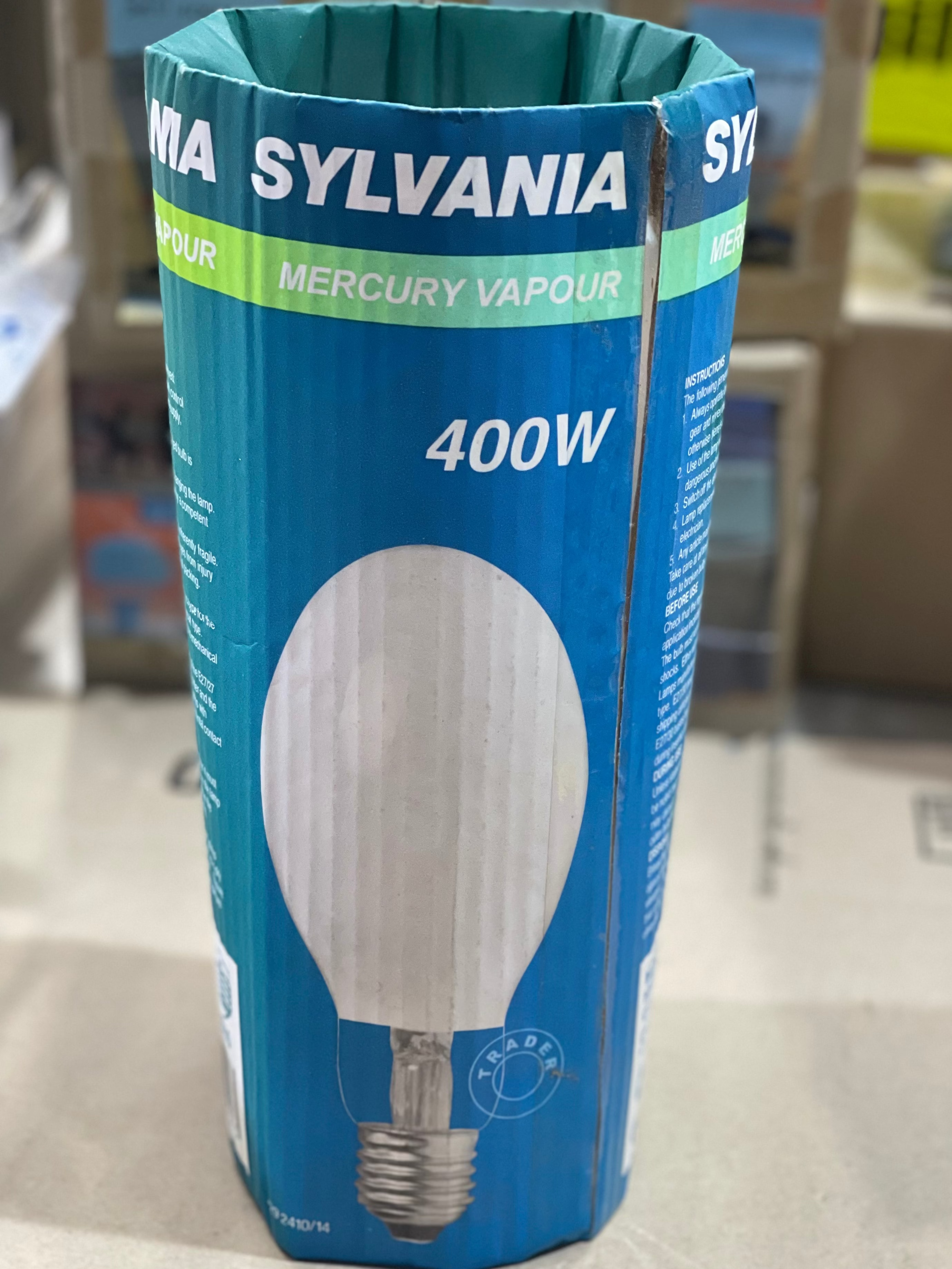 Sylvania Mercury Vapour Bulb – 400W (E39 Base) - SINGLE UNIT