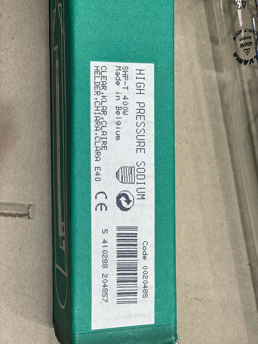 Sylvania SHP-T 400W – High Pressure Sodium Lamp (HPS) -unit single