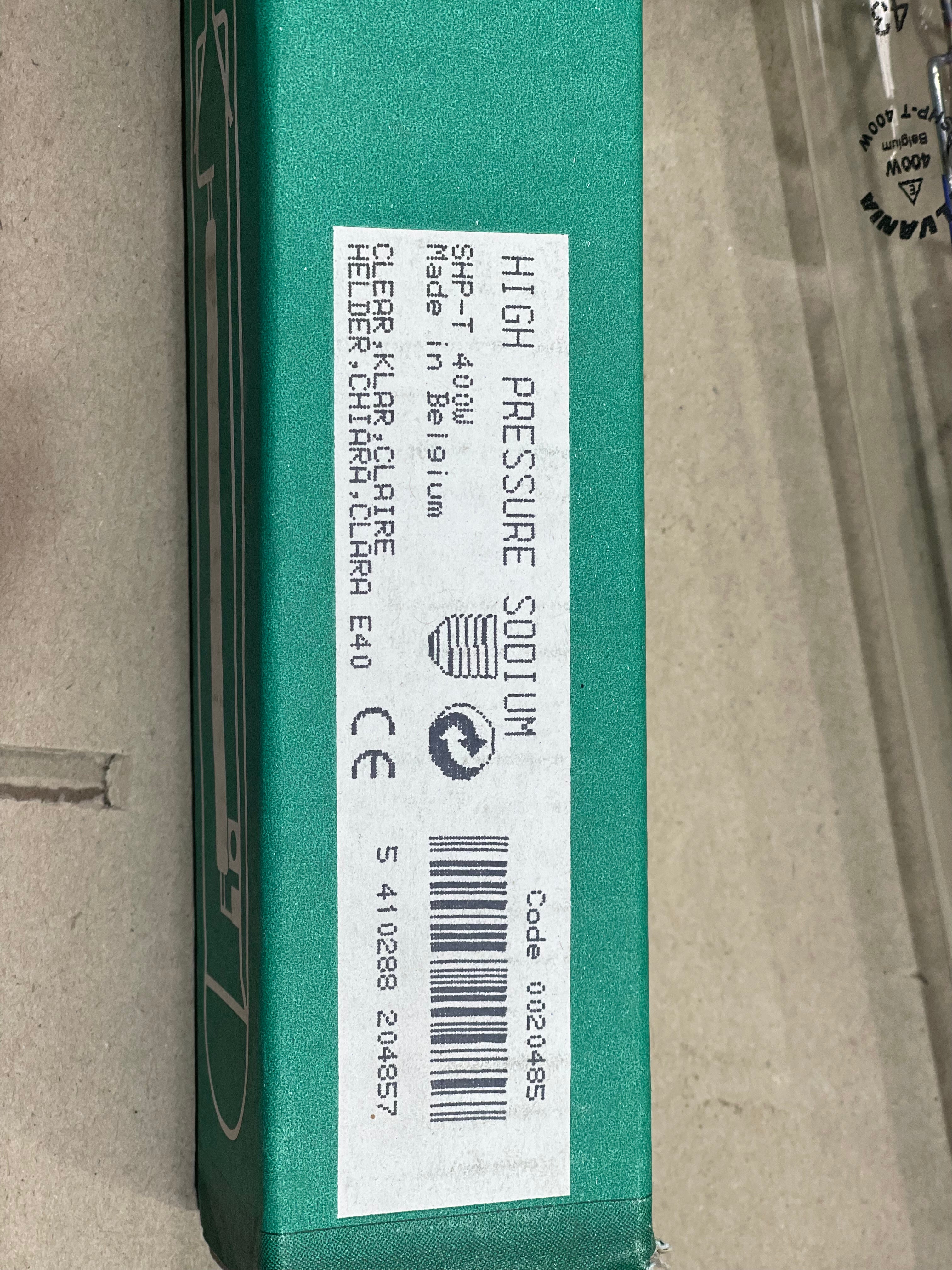 Sylvania SHP-T 400W – High Pressure Sodium Lamp (HPS) -unit single