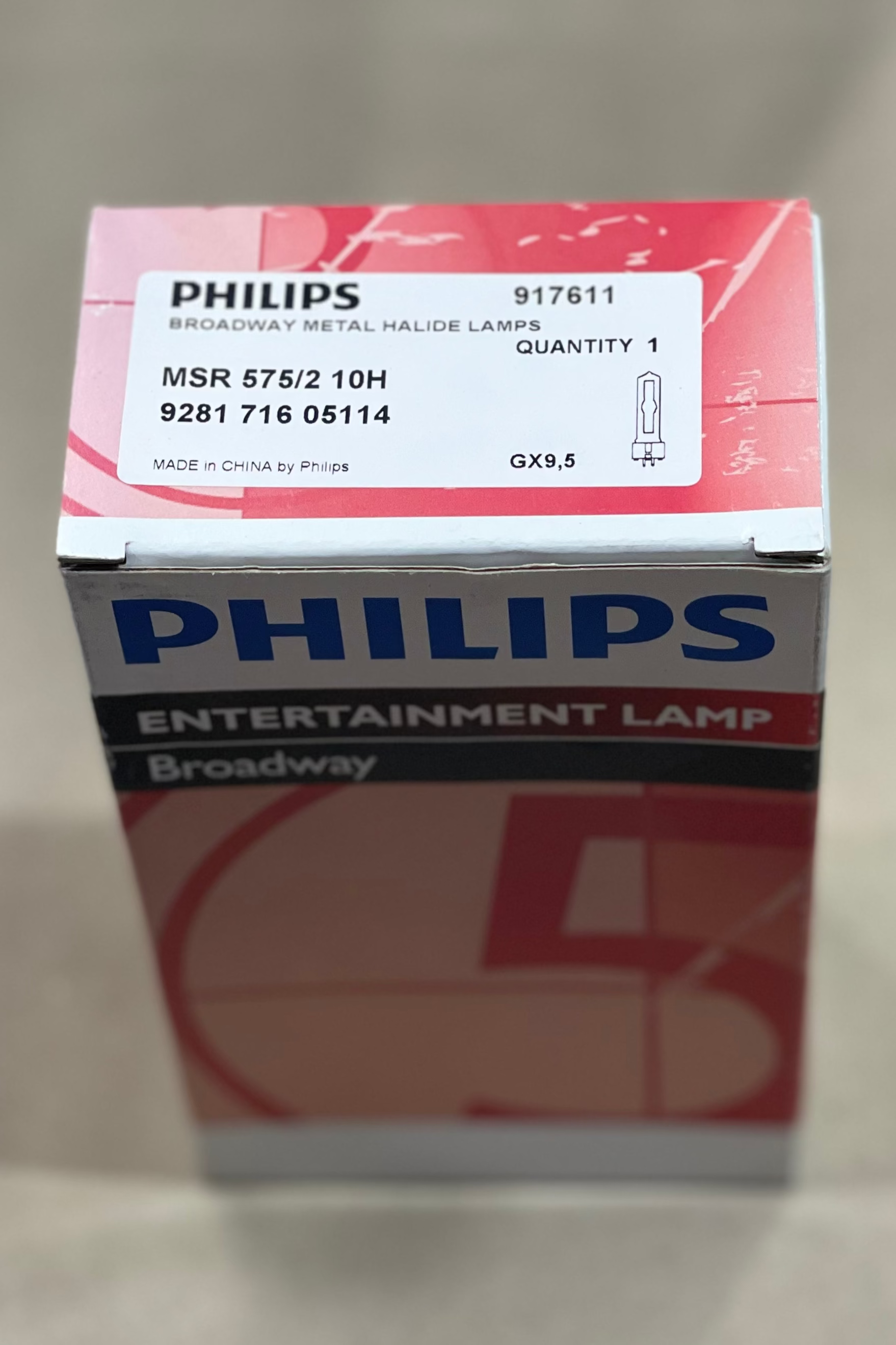 Philips MSR 575/2 10H Entertainment Lamp,