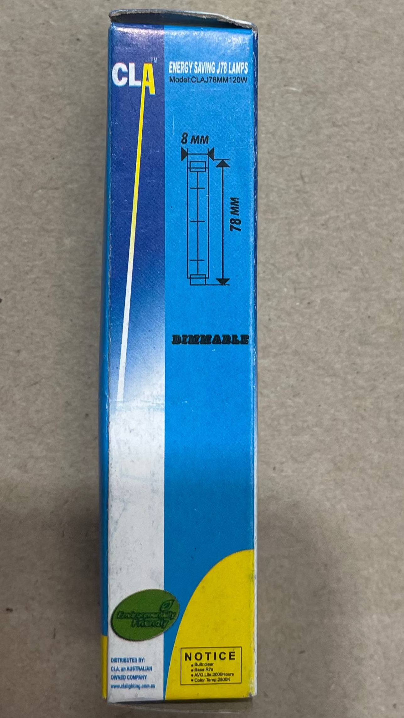 CLA J78MM 120W – 120W Linear Halogen Lamp, R7s Base (78mm)