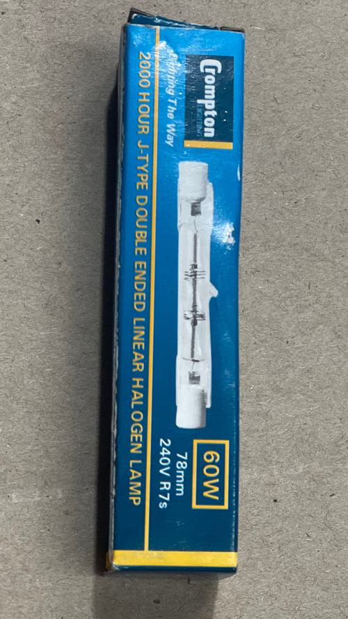 Crompton 60W Linear Halogen Lamp – Double Ended R7s Base (78mm)