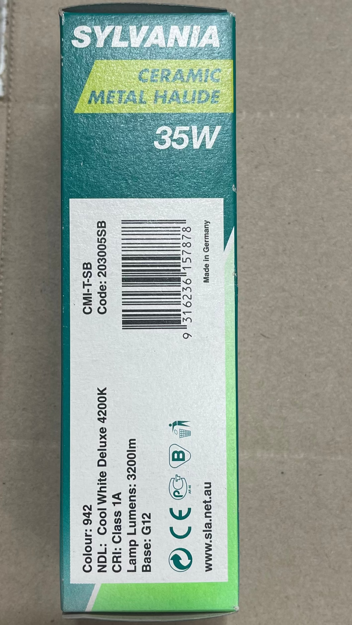 Sylvania Ceramic Metal Halide Lamp – 35W G12 Base