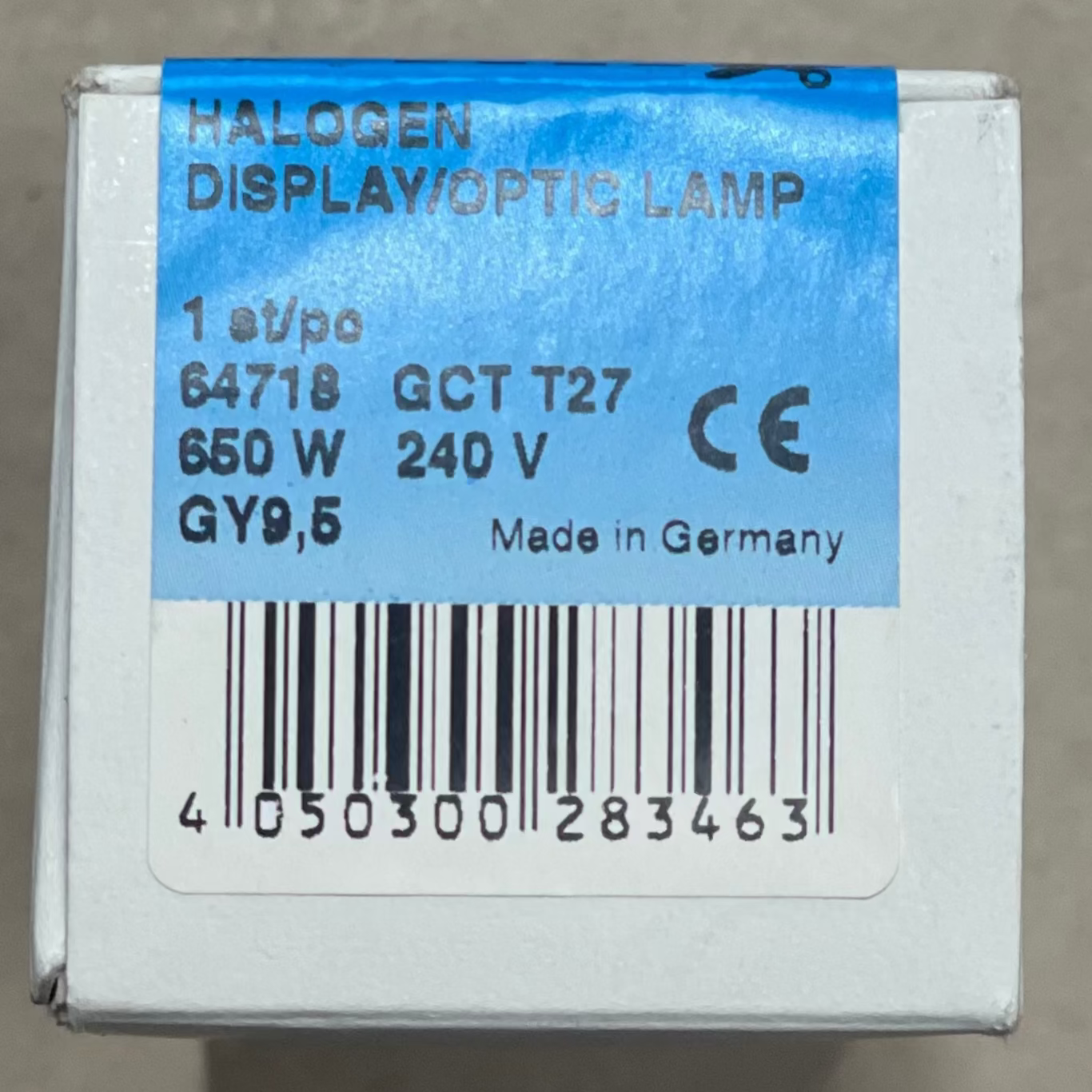 OSRAM 64718 T/27 – 650W Halogen Lamp | GY9.5 Base | 3000K